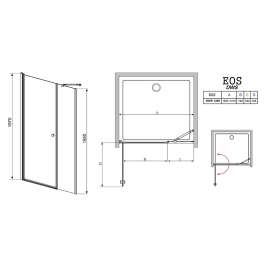 Душевая дверь Radaway EOS DWS 140 L